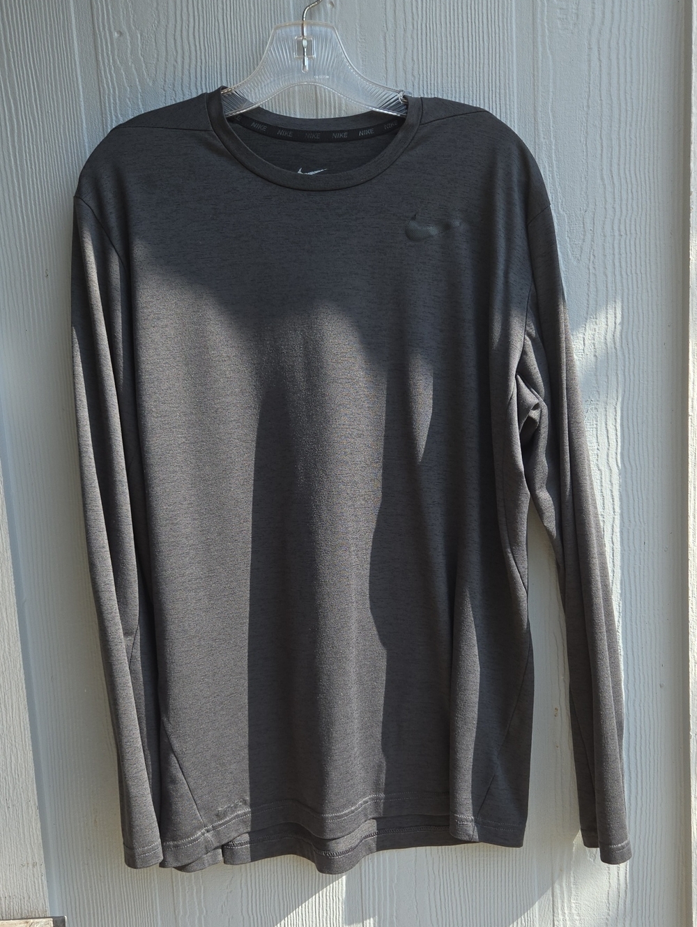 Nike Men’s Long-Sleeve Crew Shirt — Charcoal Gray